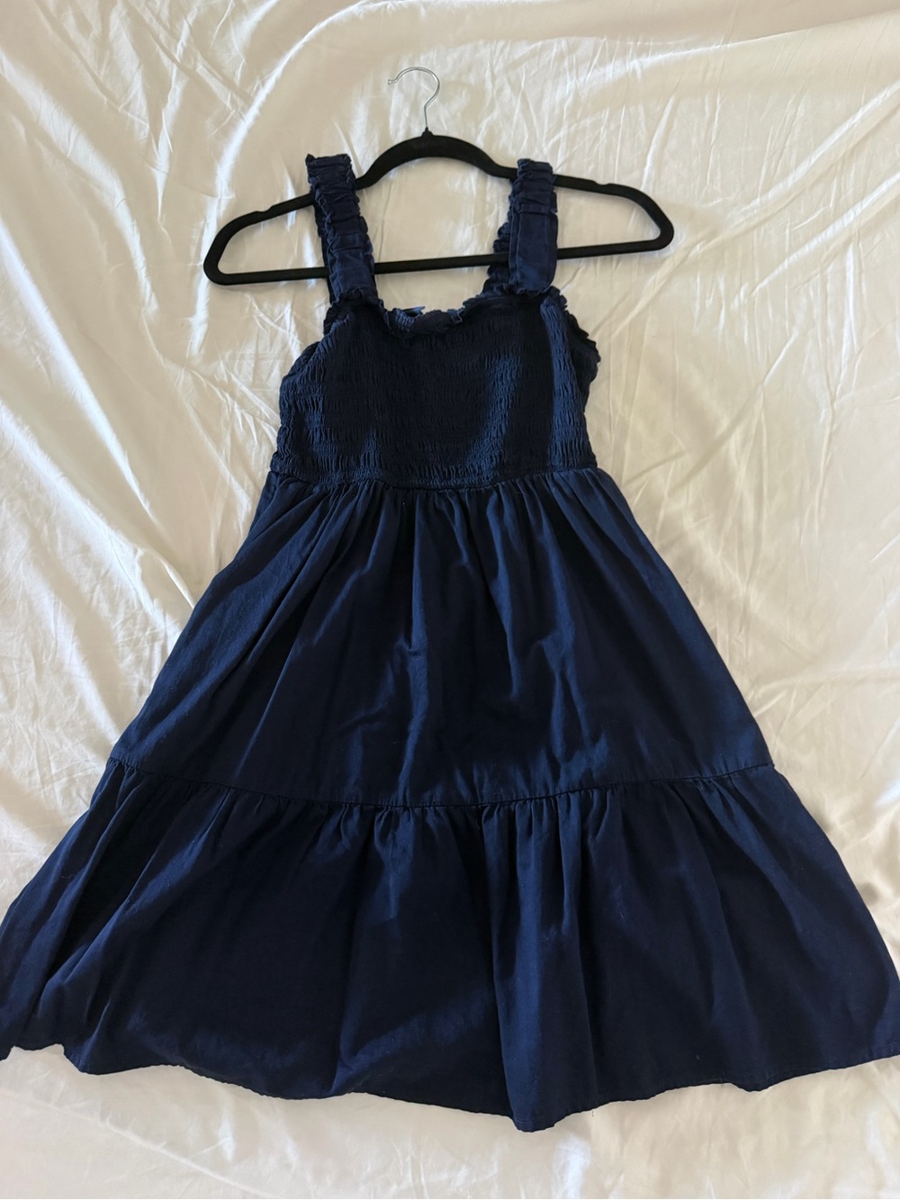 GAP Navy Blue Ruffled Strap Tiered Sundress
